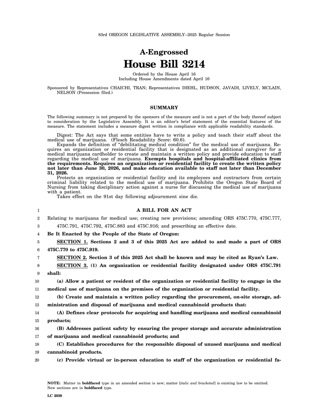 Oregon Health Authority prepares for 2026 implementation of HB 3214