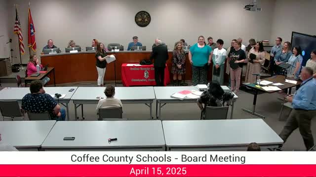 Coffee County recognizes district teachers of the year and winter color guard champions