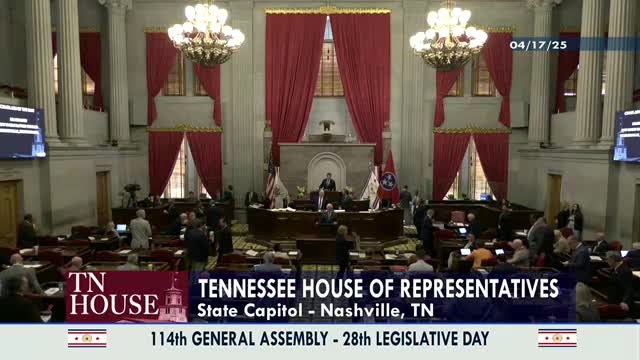 Tennessee House honors Scopes Bridal Centennial during Easter prayer service
