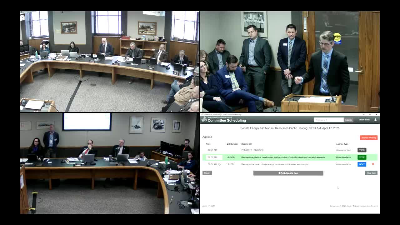 North Dakota committee reviews rare earths bill with proposed amendments from Attorney General