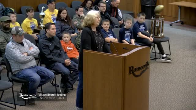 Romeoville honors flag football Super Bowl champions during special event