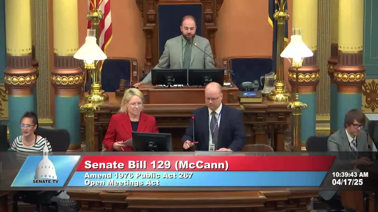 Senator Runstead critiques Michigan's remote work bill amid public accountability concerns