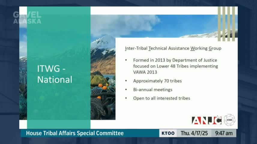 Alaska's intertribal working group advances criminal jurisdiction initiatives for tribes