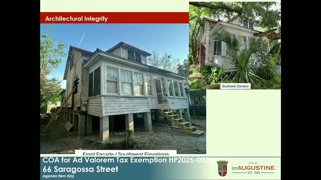Owner seeks approval for extensive rehabilitation of historic home at 66 Saragossa Street