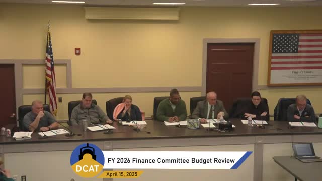 Finance committee approves fiscal-year spending items, including $843,000 capital outlay