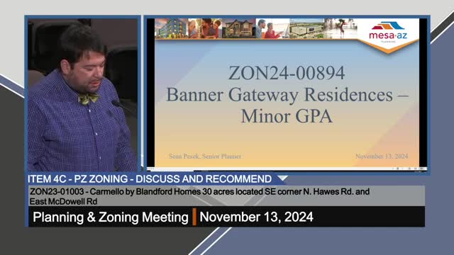 Mesa Council reviews RS 15 zoning proposal for new 65-lot residential development