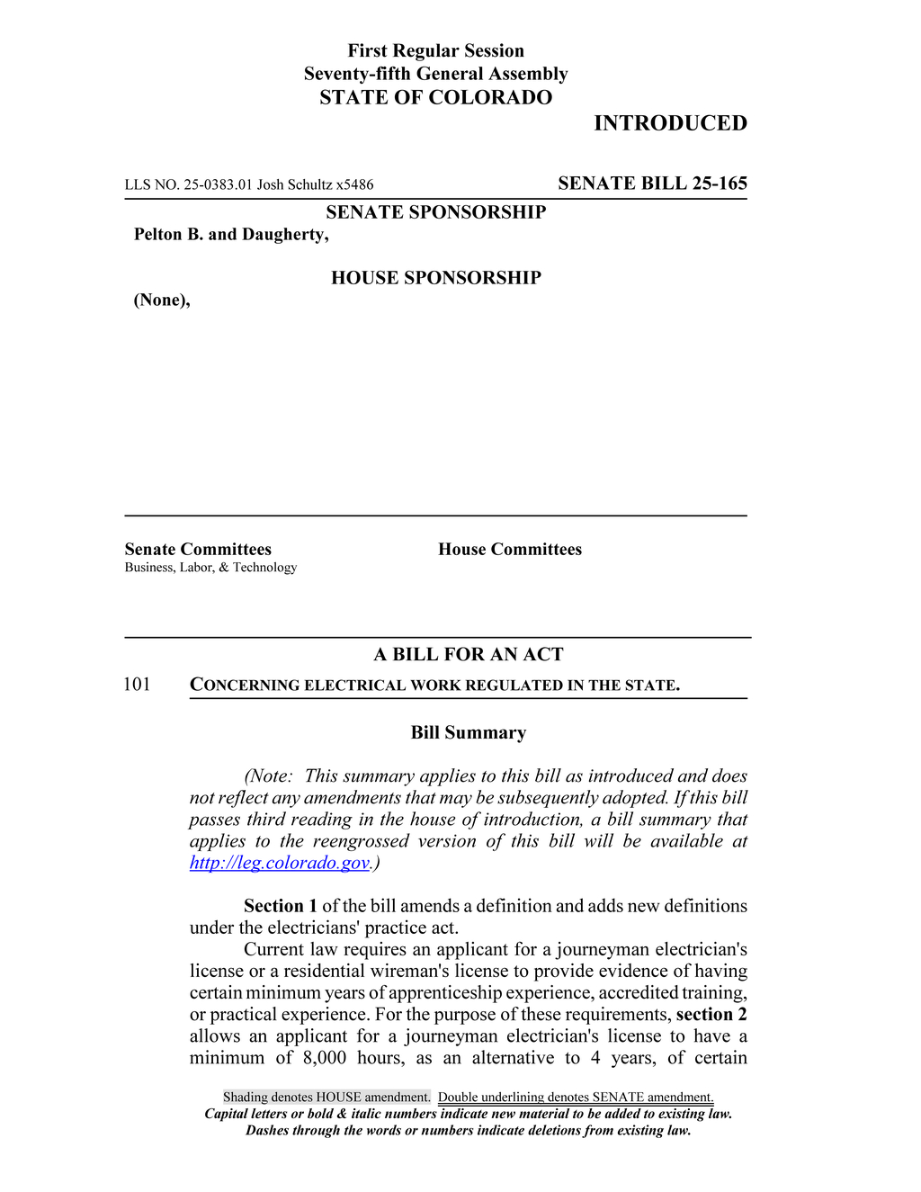 New Colorado bill modifies apprenticeship requirements for residential wireman's license