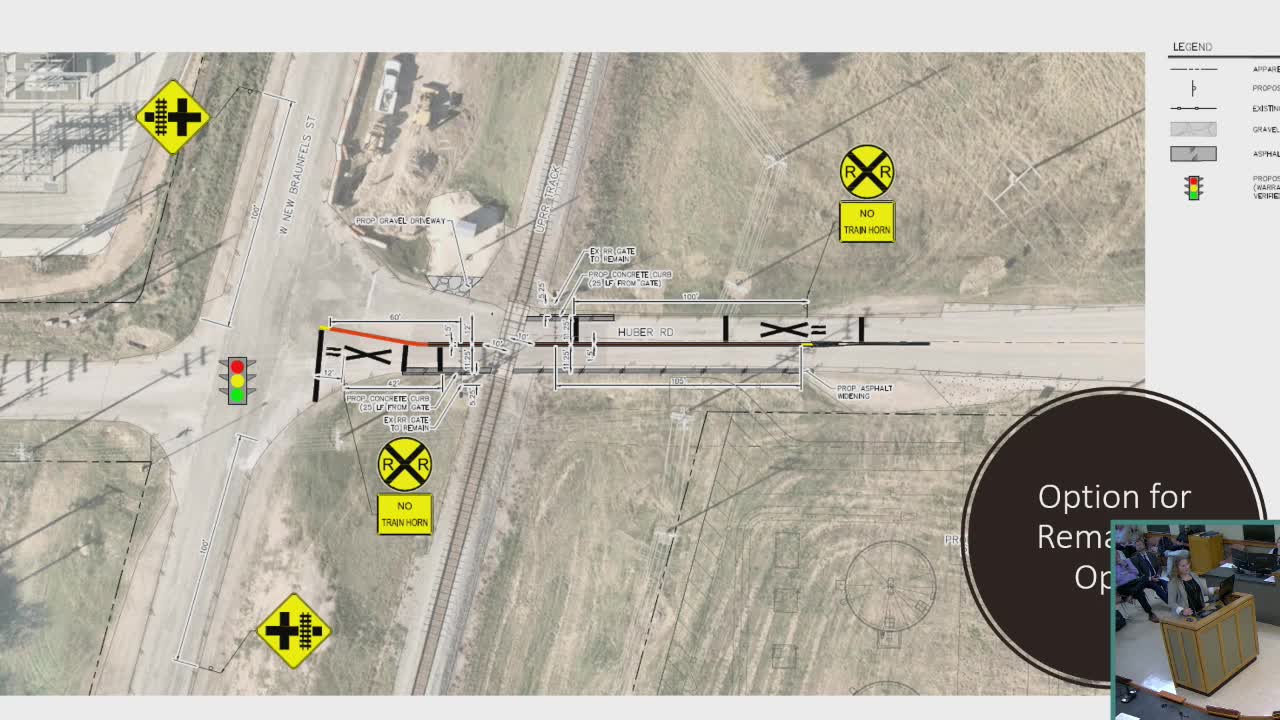 Seguin council discusses safety measures for Huber railroad crossing amid construction delays