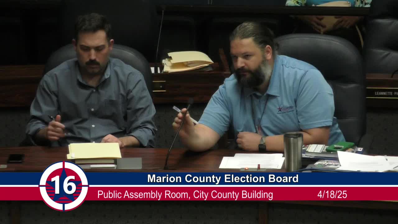 Elections staff says RFP for electronic poll books is being drafted; update expected at next meeting