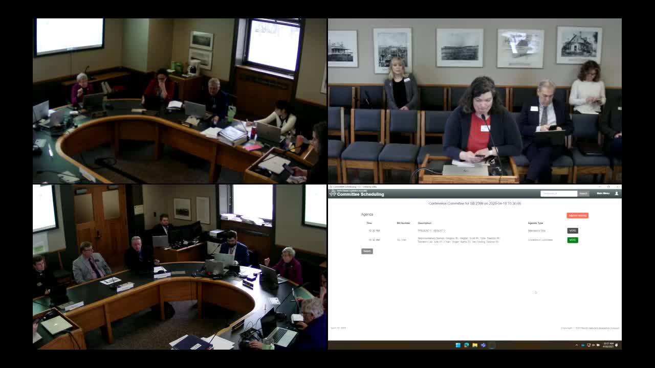 Conference committee adds $1.3M to SB2399, discusses PRTF reimbursement and new screening process