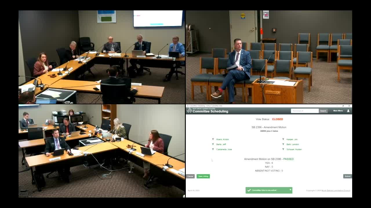Senate committee approves amended SB 2396 following House amendments