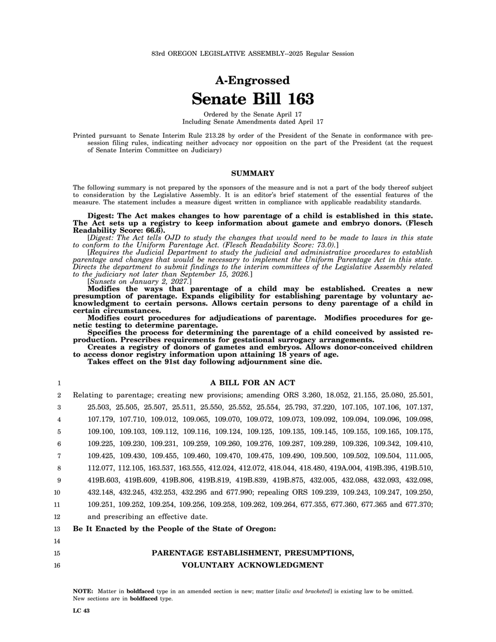 Oregon revises parental rights legislation addressing child custody and grandparent notification