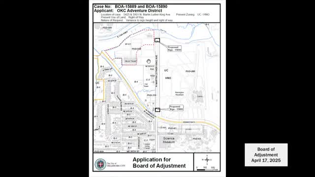 Oklahoma City approves variances for Adventure District and Richardson's property setbacks