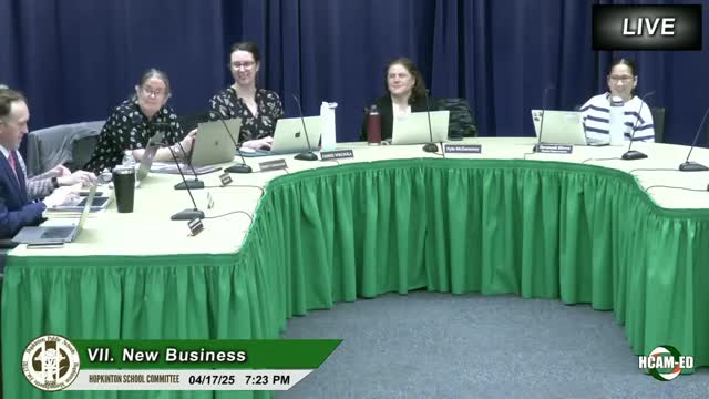 School committee approves Hopkins project technology purchases and greenlights temporary kitchen; seeks design work for loop-road repair