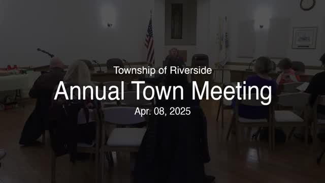 Riverside Township elects Barbara Legan as moderator at annual meeting