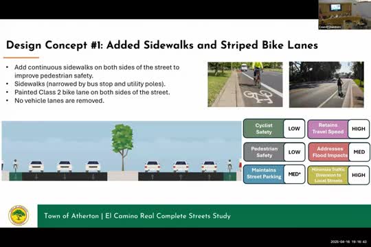 Menlo Park discusses traffic lane options for cyclist and pedestrian safety