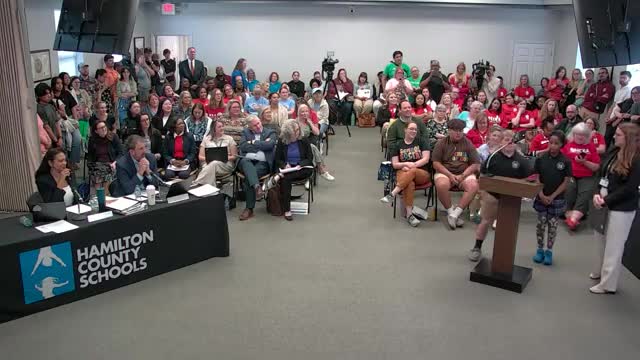 Oodowa Principal Reynolds emphasizes student commitment during Hamilton County school board meeting