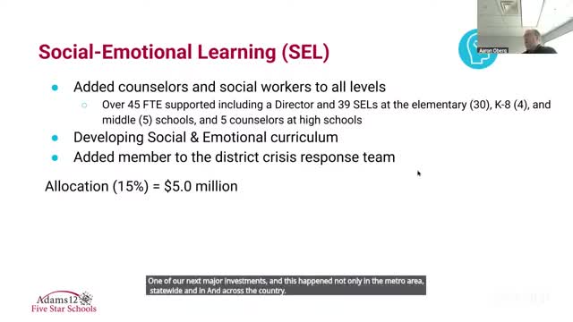 District expands social emotional learning support post pandemic with new counselors and curriculum