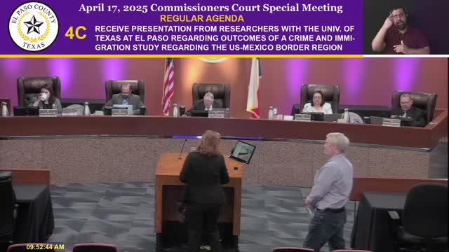 UTEP researchers present jail-based study: immigrants show lower criminal risk scores in El Paso data