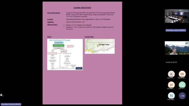 FSEC posts MDNS, schedules May 5 meeting and May 6 site visit for Carriger Solar review