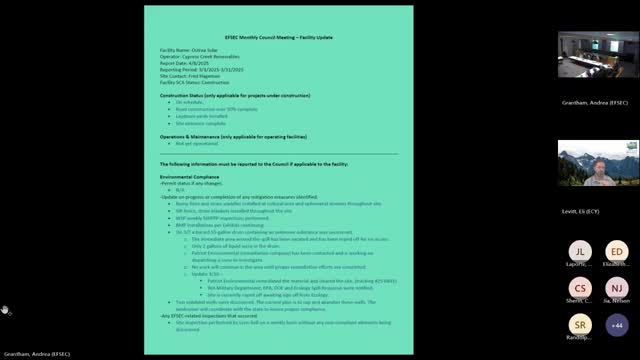 Oestria Solar reports steady construction; contractors found buried drum and two unknown wells