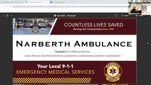 Regional ambulance service outlines operations, costs and AED program for Narberth