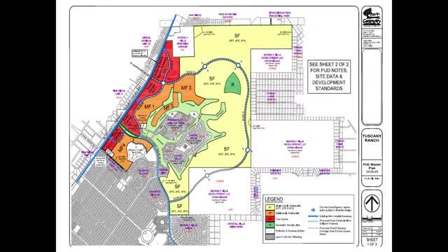 PDC backs Tuscany Ranch PUD and development agreement, advancing large Beverly Hills DRI update with road, utility and amenity commitments