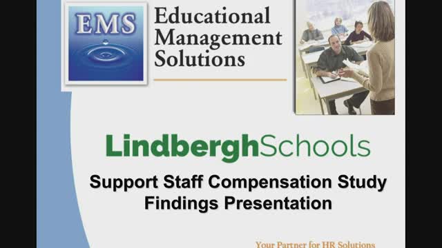 Lindbergh presents classified pay study findings and preliminary budget assumptions, including plans to raise lowest support-staff wages