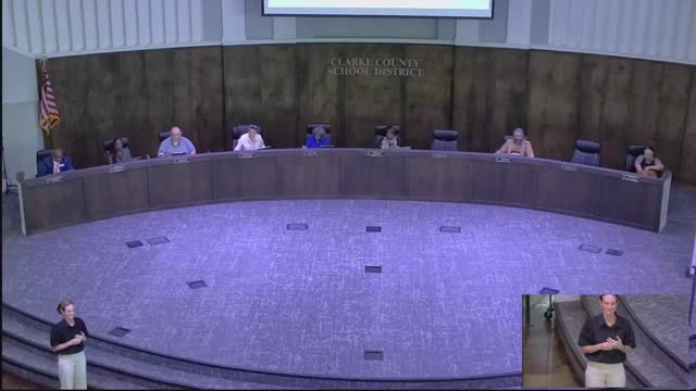 Clarke County school board hears first read of revised student code of conduct; debate centers on 'minor behaviors' and caregiver language