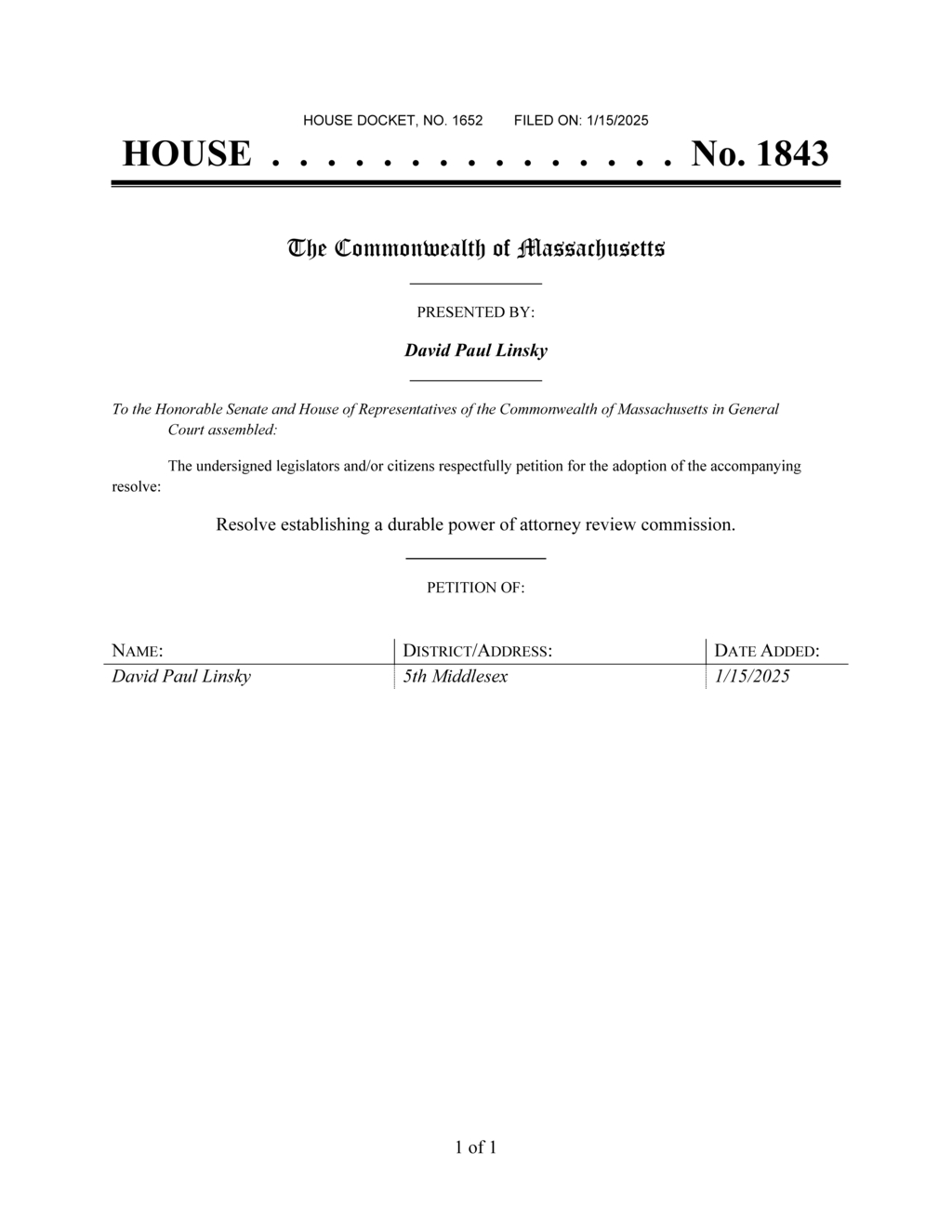 Massachusetts commission reviews durable power of attorney to prevent financial abuse