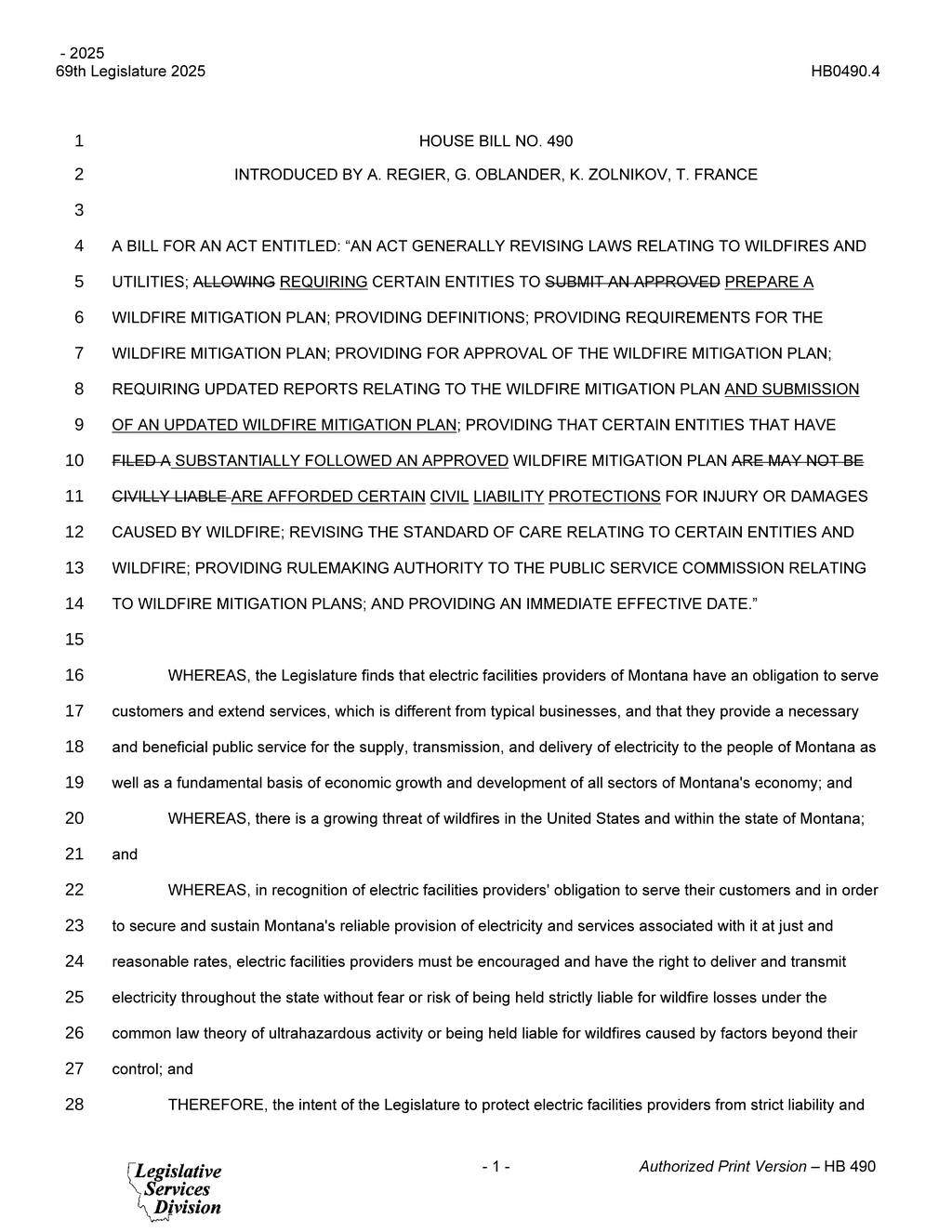 Montana's 69th Legislature mandates wildfire mitigation plans for electric facilities by 2025