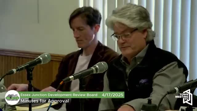 Essex Junction DRB approves Meadow Terrace extension, three‑lot subdivision for CTE home‑building program