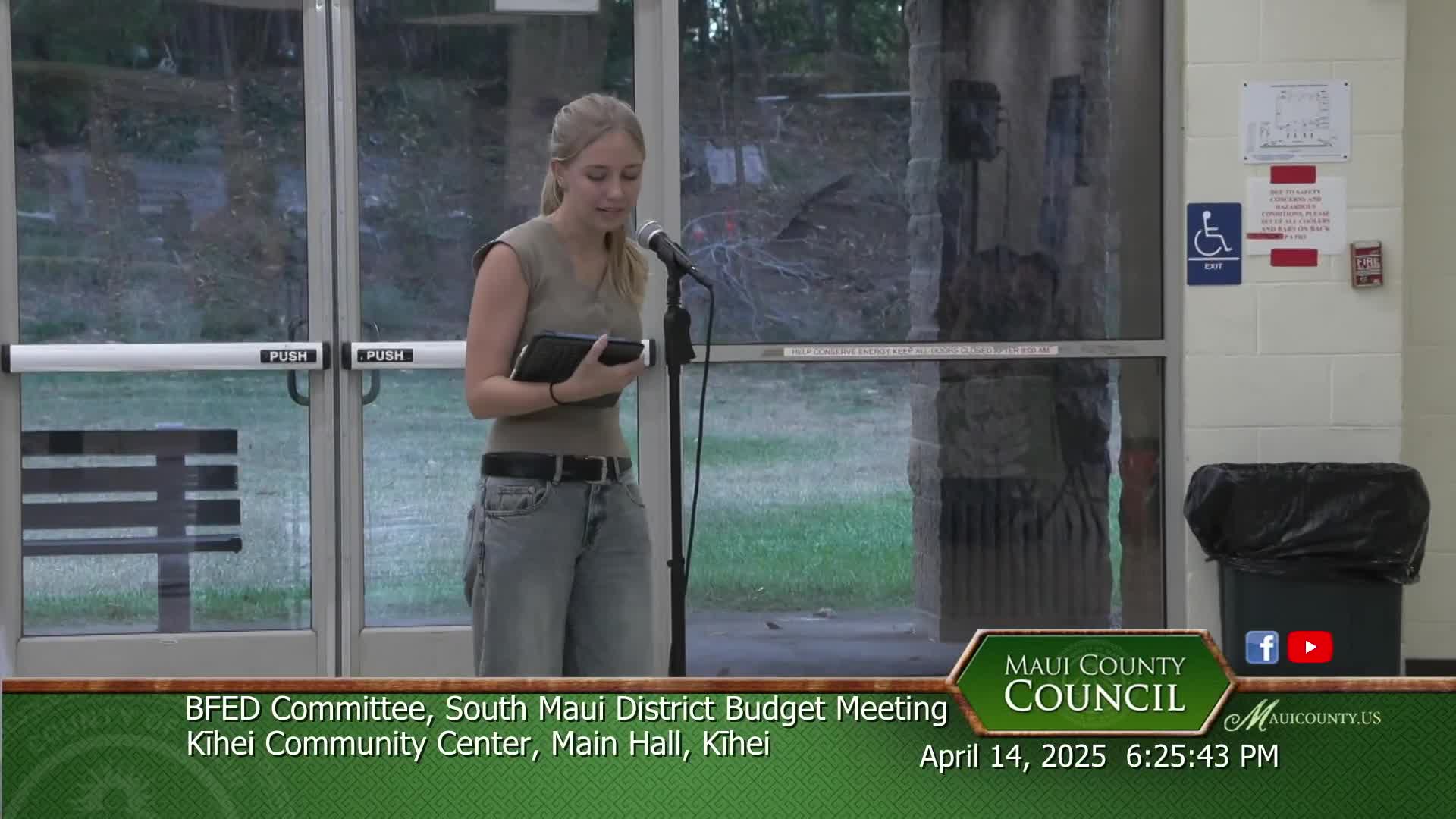 Students testify to Maui County Council on MEDB STEM programs impact