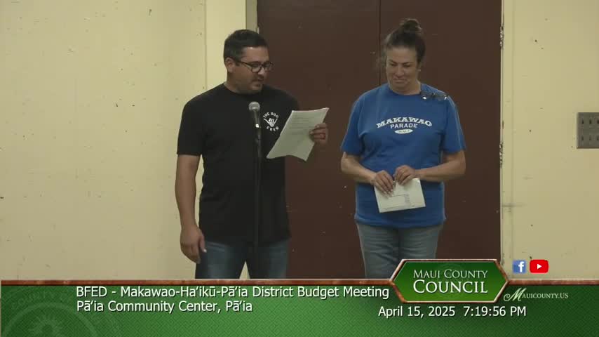 Georgia Pinsky promotes mental health support for Maui farmers at Paia Town meeting