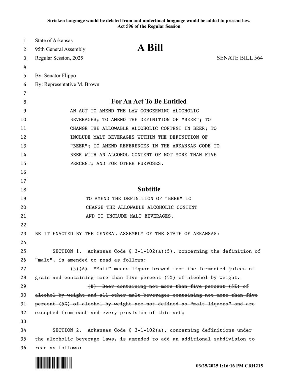 Arkansas legislature updates beer definition to allow higher alcohol content
