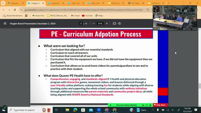 PE Curriculum Enhancements showcased through interactive technology at local school
