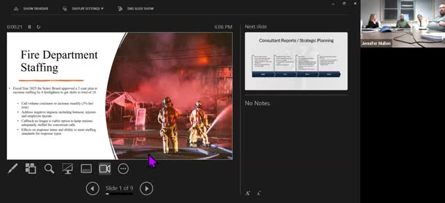 Yarmouth fire chief asks finance committee to back override to add firefighters, restructure command