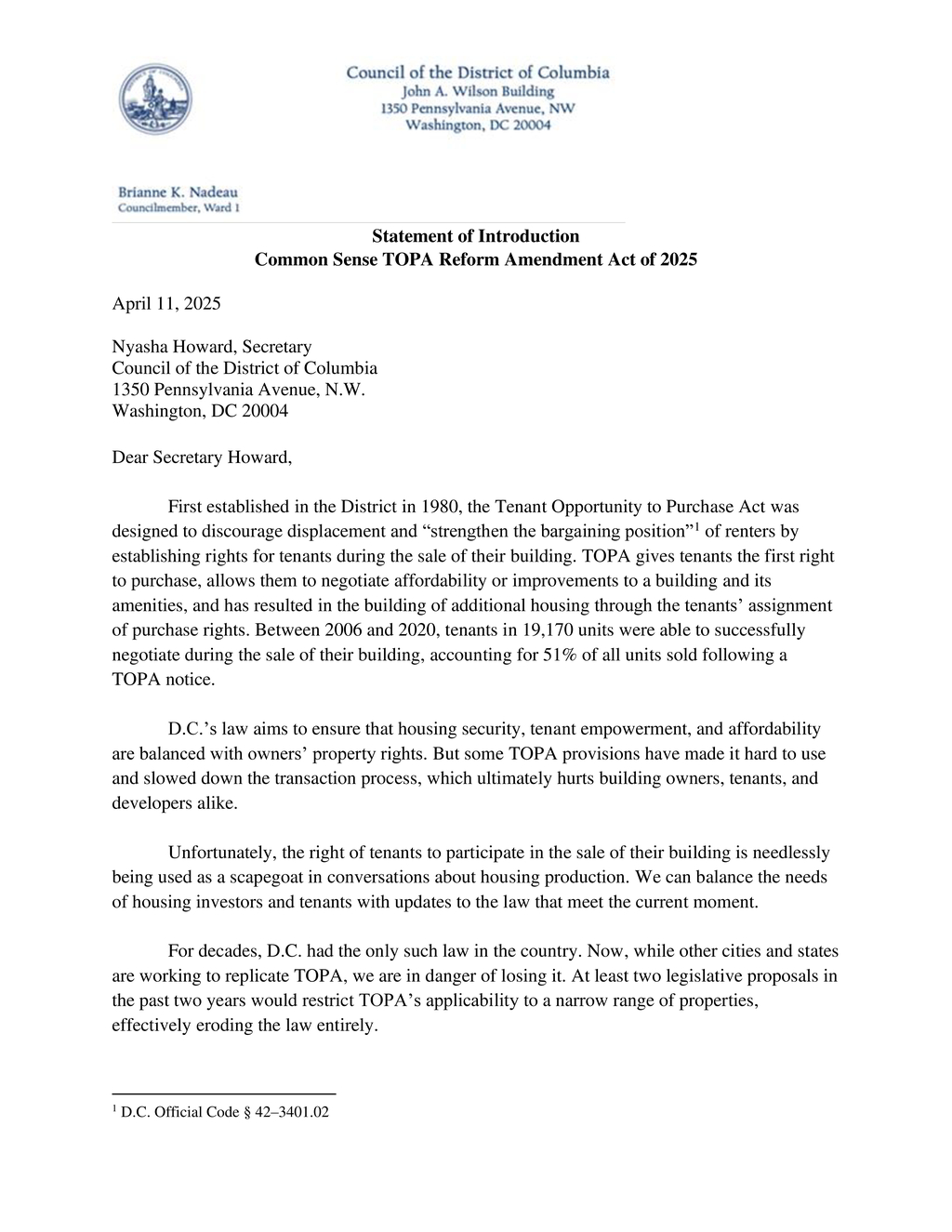 D.C. establishes tenant organization database integrated with rental housing records