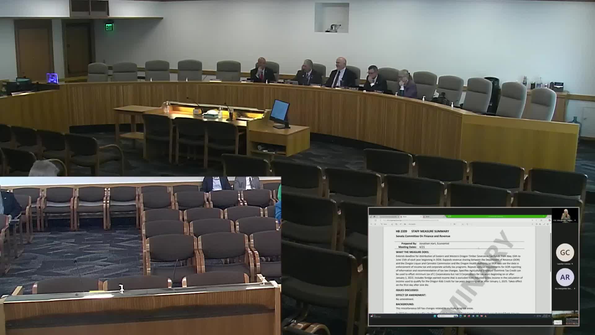 Committee hears Department of Revenue bill with technical and reporting changes; small revenue increase identified