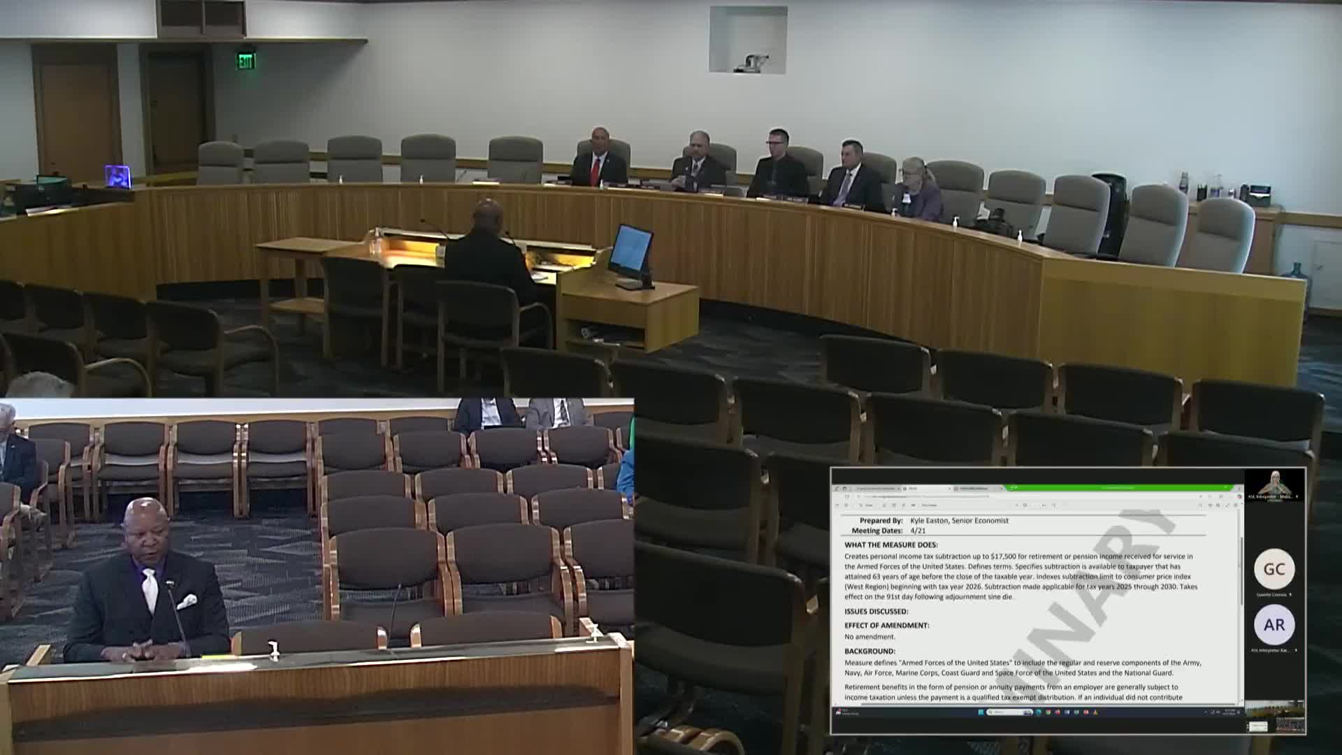 Oregon Senate Committee supports veterans pension bill to aid disabled servicemen
