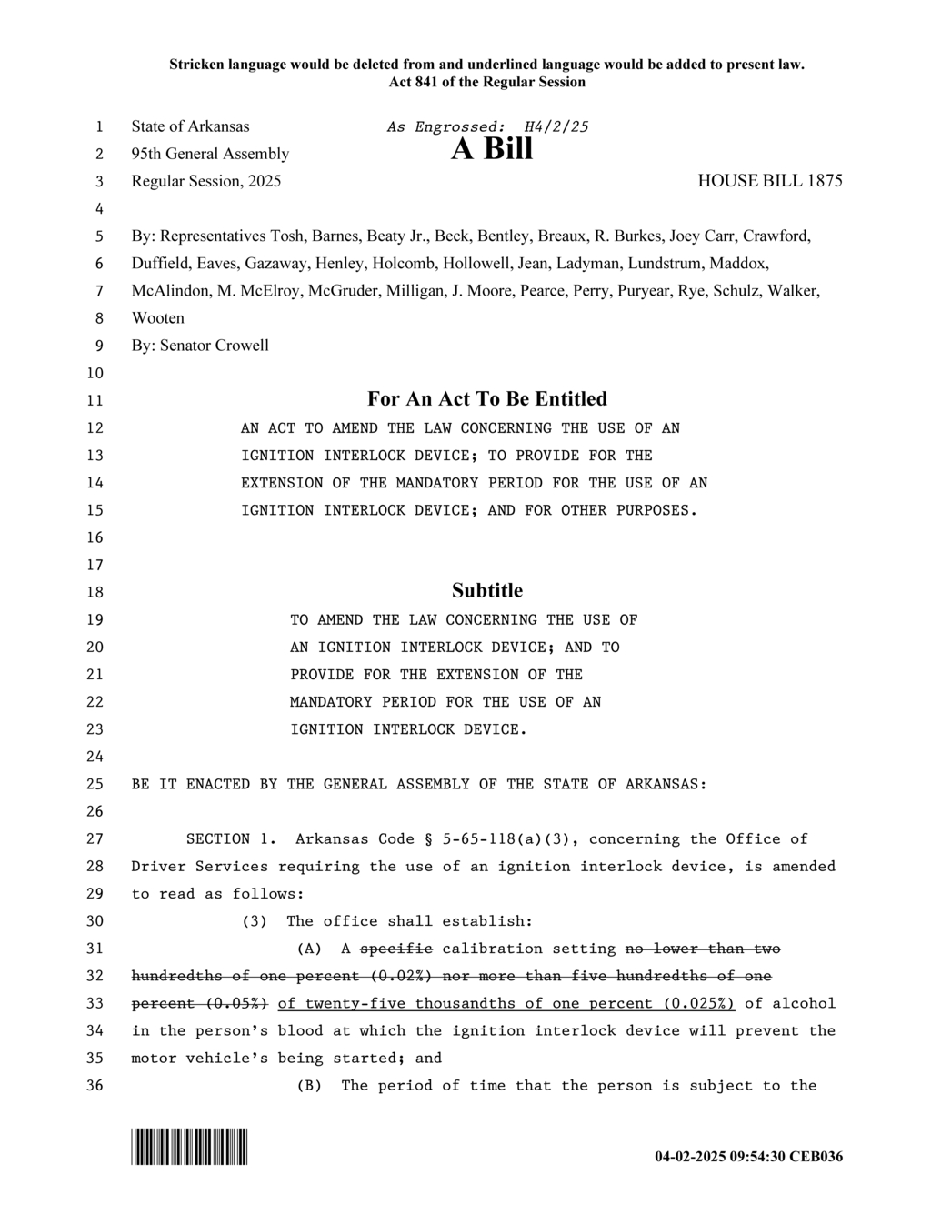 Arkansas amends ignition interlock laws for alcohol testing compliance