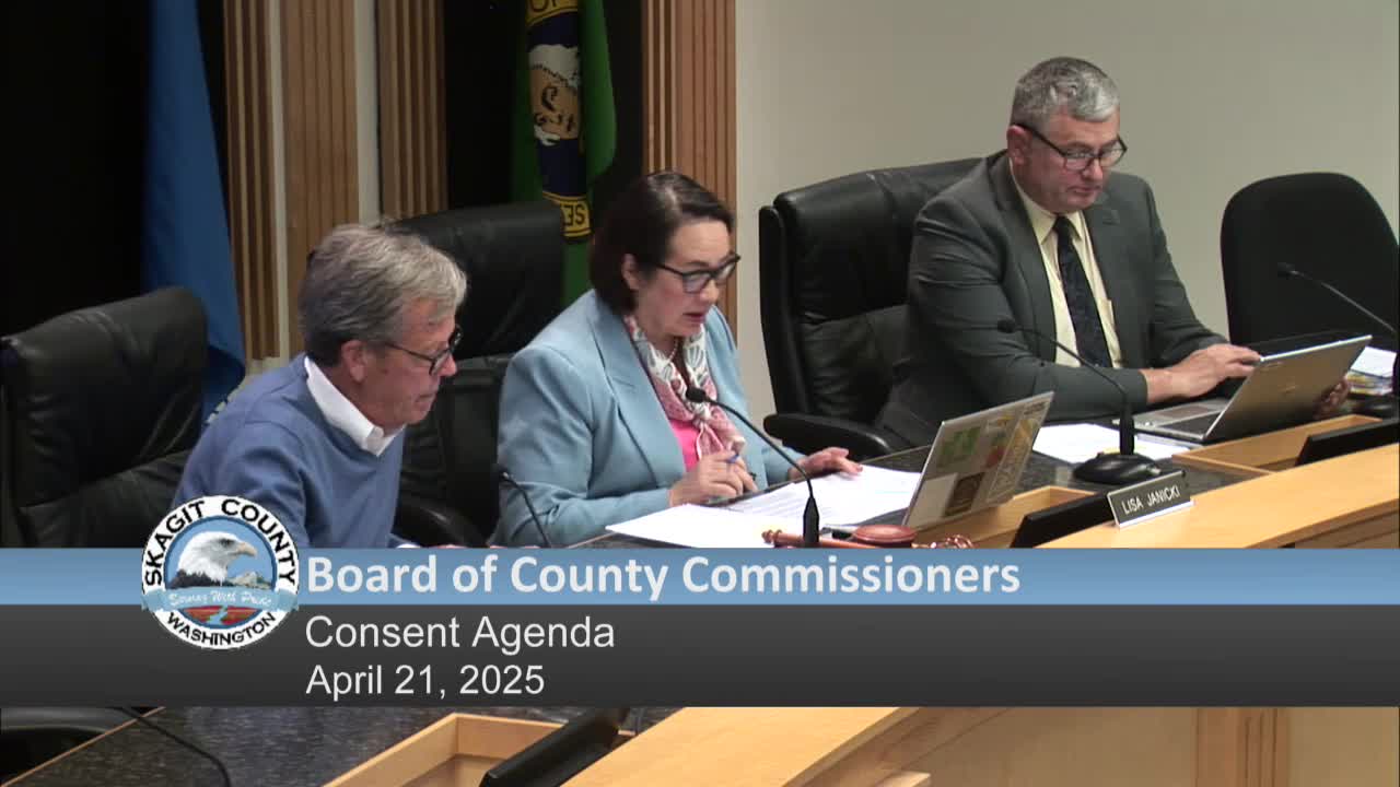 Skagit County commissioners approve consent agenda, authorize IT equipment purchases