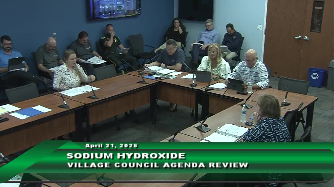 Council approves sodium hydroxide contract and well repairs amid water safety concerns