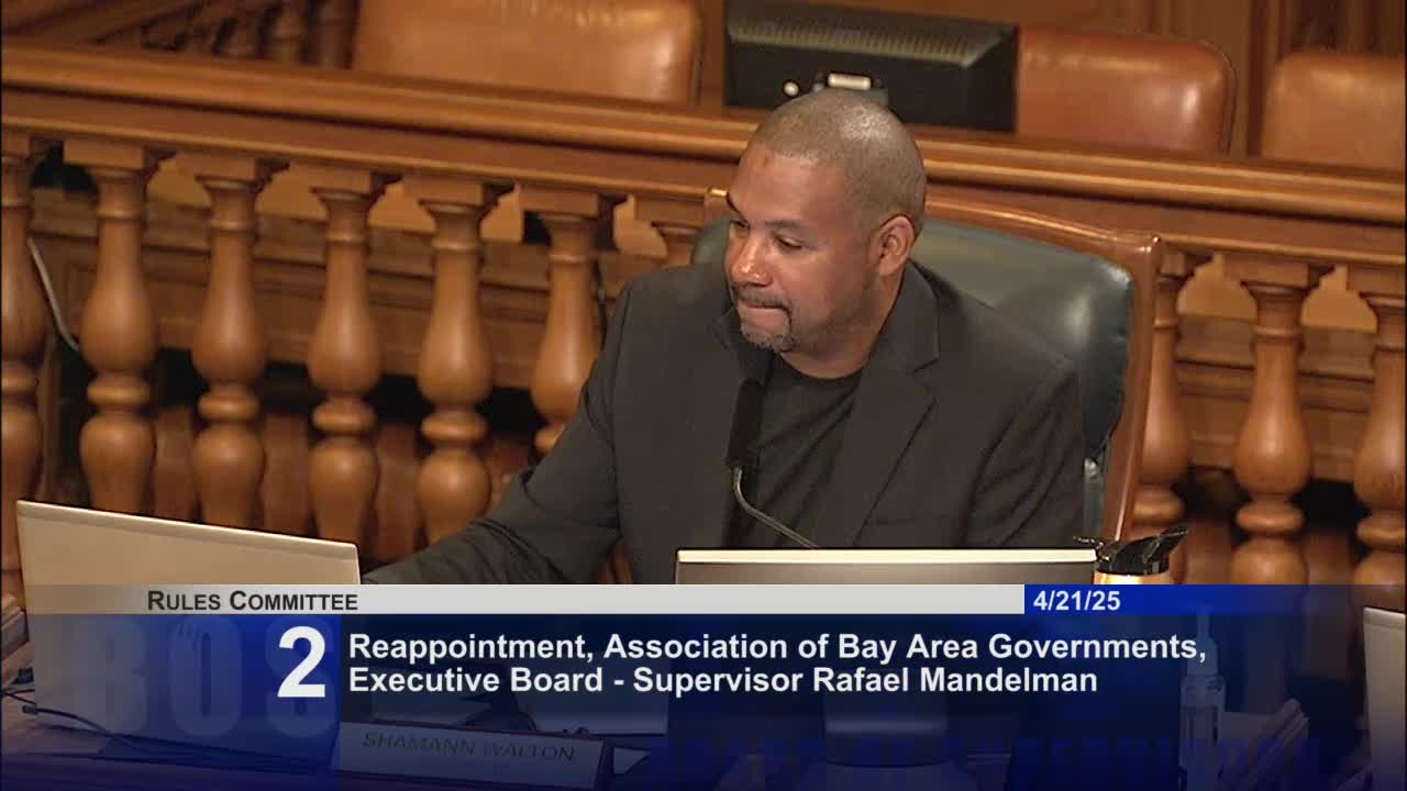 San Francisco Board reappoints Matt Dorsey to Bay Area Governments Executive Board