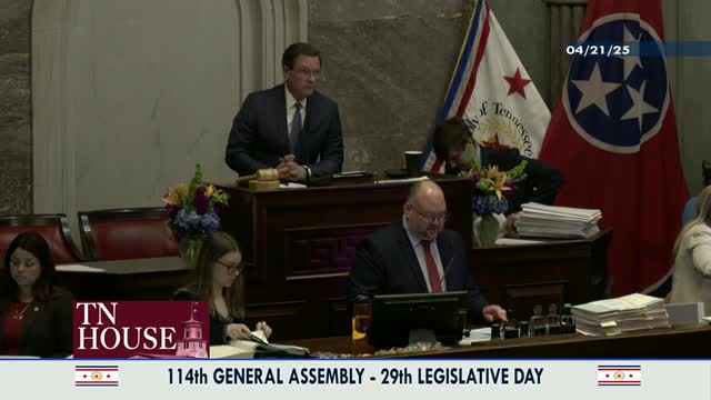 Votes at a glance: major measures the Tennessee House acted on April 17, 2025