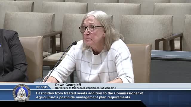Minnesota committee reviews Senate File 3083 to limit neonicotinoid use