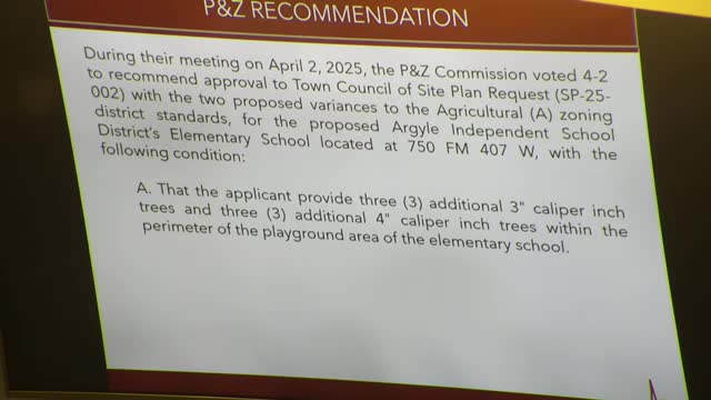 Argyle ISD plans new elementary school with traffic adjustments and tree variance approval