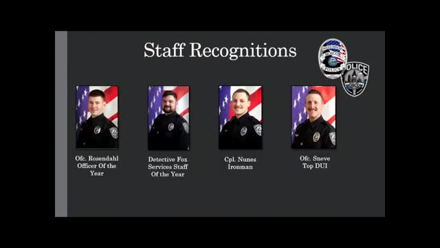 Moscow Police Department honors Officers Rosendahl and Sneavy for community service and DUI enforcement