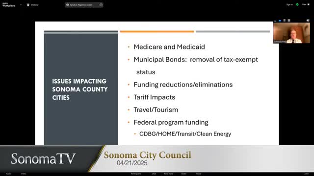 Sonoma County officials address federal budget cuts and local impacts on housing and transportation