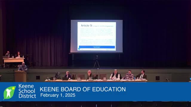 Votes at a glance: Keene approves four labor agreements, three AREA agreements and a maintenance‑fund transfer